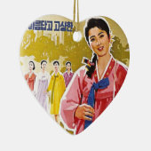 Koreaans Dames met Hanbok Keramisch sieraad Keramisch Ornament (Rechts)