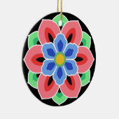 Koreaans Dancheong Flower Keramisch Ornament (Rechts)