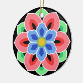 Koreaans Dancheong Flower Keramisch Ornament (Links)