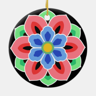 Koreaans Dancheong Flower Keramisch Ornament