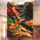 Koreaans eten Bulgogi of gemarineerd rundvlees Bar Raamsticker (Vel 2)