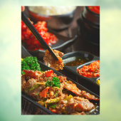 Koreaans eten Bulgogi of gemarineerd rundvlees Bar Raamsticker (Vel 3)