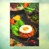 Koreaans Eten Gebakken Rijst Kimchi met Gebakken E Raamsticker (Vel 3)