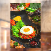 Koreaans Eten Gebakken Rijst Kimchi met Gebakken E Raamsticker (Vel 2)