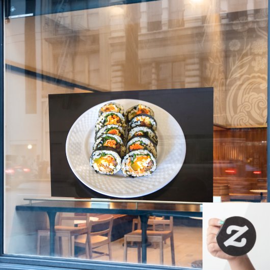 Koreaans eten Kimbap Koreaans Sushi Roll Raamsticker (Cafe Raam)
