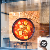 Koreaans eten Kimchi Soep met Tofu Raamsticker (Cafe Raam)