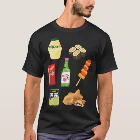 Koreaans eten t-shirt (Voorkant)