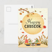 Koreaans halverwege het najaar Chuseok Picnic Briefkaart (Voorkant / Achterkant)
