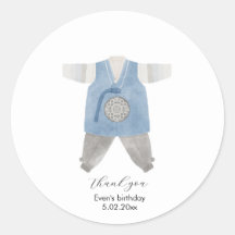 Koreaans Hanbok dank u sticker