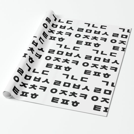 Koreaans | Hangul Alphabet Cadeaupapier (Uitgerold)