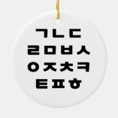 Koreaans | Hangul Alphabet Keramisch Ornament (Achterkant)