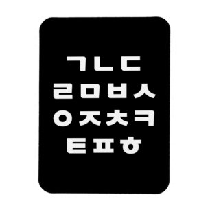 Koreaans   Hangul Alphabet Magneet