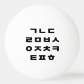 Koreaans | Hangul Alphabet Pingpongbal (Achterkant)
