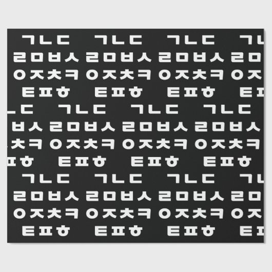 Koreaans | Hangul Alphabet Wrapping Paper Cadeaupapier (Vlak)