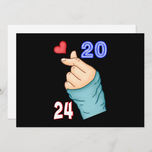 Koreaans hart 2024 aankondiging (Voorkant / Achterkant)