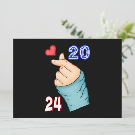 Koreaans hart 2024 aankondiging (Staand voorkant)