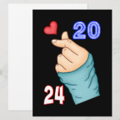 Koreaans hart 2024 aankondiging (Voorkant / Achterkant)