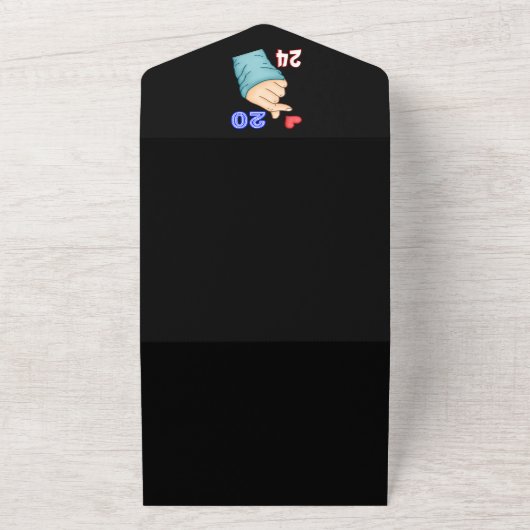 Koreaans Hart 2024 All In One Uitnodiging (Buitenkant)