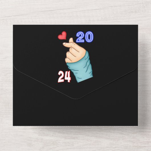 Koreaans Hart 2024 All In One Uitnodiging (Achterkant)