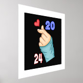 Koreaans hart 2024 folie afdrukken (Laagn)