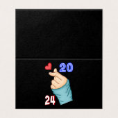 Koreaans hart 2024 kaart (Buitenkant ongevouwen)