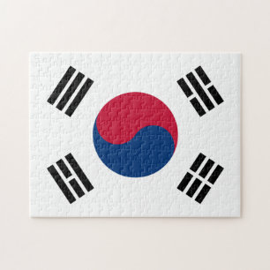 Koreaans hart en Koreaanse vlag/Zuid-Korea Legpuzzel