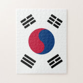 Koreaans hart en Koreaanse vlag/Zuid-Korea Legpuzzel (Verticaal)