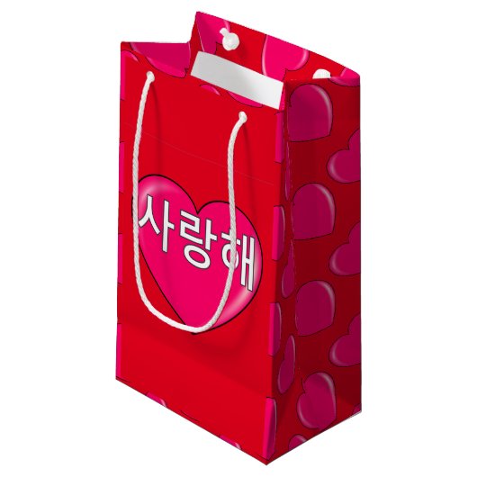 Koreaans - Ik hou van je Klein Cadeauzakje (Voorkant Gekanteld)