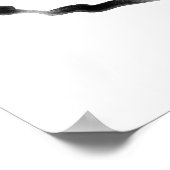 Koreaans Inktberglandschap met Red Sun Poster (Hoek)