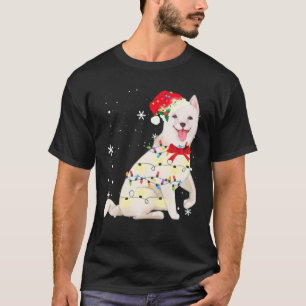 Koreaans Jindo Dog Kerstmis Licht Mam Pap Gift T-shirt