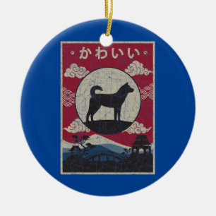 Koreaans Jindo Japans design Kawaii Dog mam Keramisch Ornament