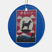 Koreaans Jindo Japans design Kawaii Dog mam Keramisch Ornament (Links)