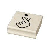 Koreaans K-pop Hand Heart Blue Red Rubberstempel (Stempel)