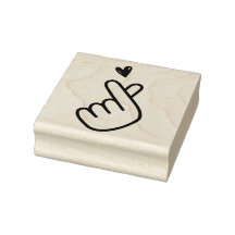 Koreaans K-pop Hand Heart Blue Red