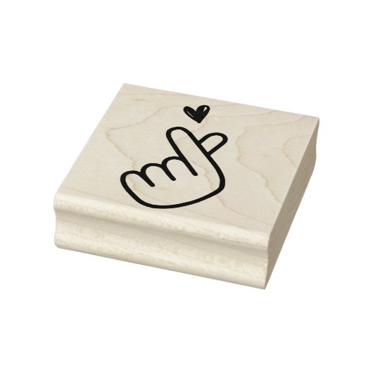 Koreaans K-pop Hand Heart Blue Red Rubberstempel (Stempel)