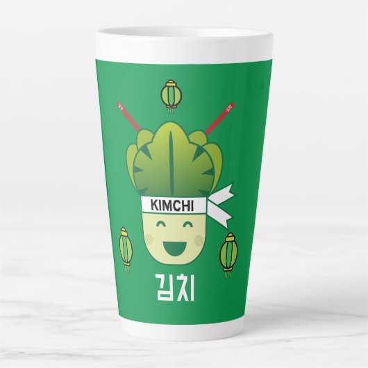 Koreaans Kimich Healthy Cabbage Food Probiotics ap Latte Mok (Voorkant)