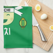 Koreaans Kimich Healthy Cabbage Food Probiotics ap Theedoek (Quarter Fold)