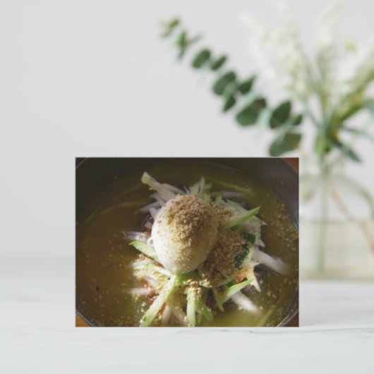 Koreaans koude noodle/Naengmyeon Briefkaart (Staand voorkant)
