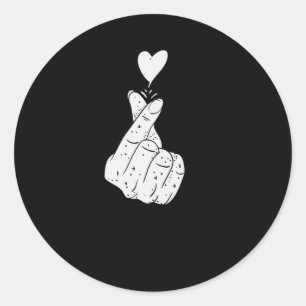 Koreaans liefdesbord ronde sticker