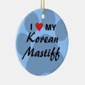 Koreaans Mastiff Monogram Keramisch Ornament (Rechts)