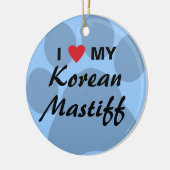 Koreaans Mastiff Monogram Keramisch Ornament (Links)