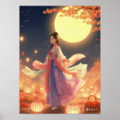 Koreaans meisje in het Midherfstfestival Poster (Voorkant)