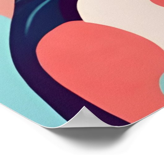 Koreaans meisje, model, met gouden oorbellen poster (Hoek)