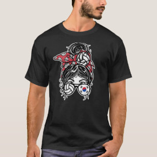 Koreaans Messy Bun Hair Girl Zuid-Korea Volleybal T-shirt