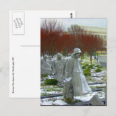 Koreaans monument soldaten briefkaart (Voorkant / Achterkant)