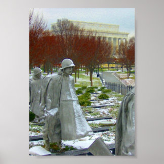 Koreaans monument Washington Poster