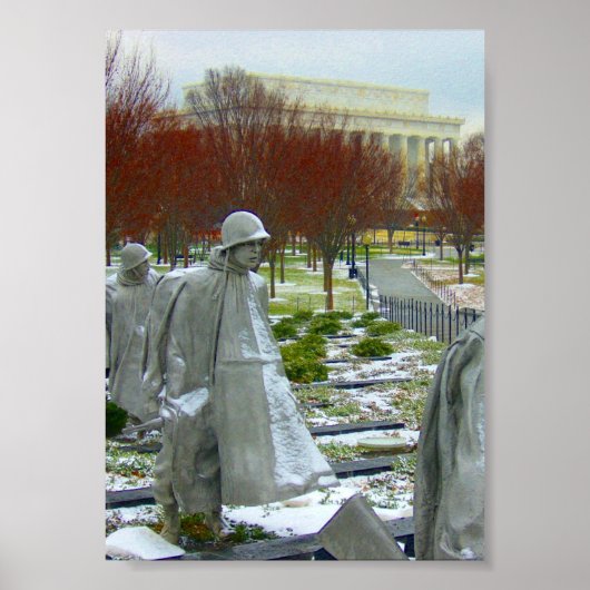 Koreaans monument Washington Poster (Voorkant)