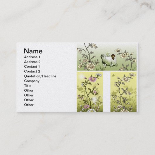 Koreaans motief1 visitekaartje (Voorkant)