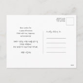 Koreaans nieuwjaar | kraan | Symbool van Good Fort Feestdagenkaart (Achterkant)