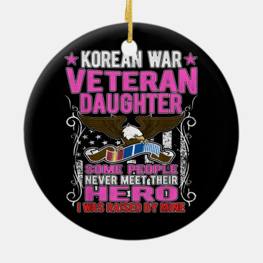 Koreaans oorlogveteraan dochter Ceramic Ornament (Achterkant)